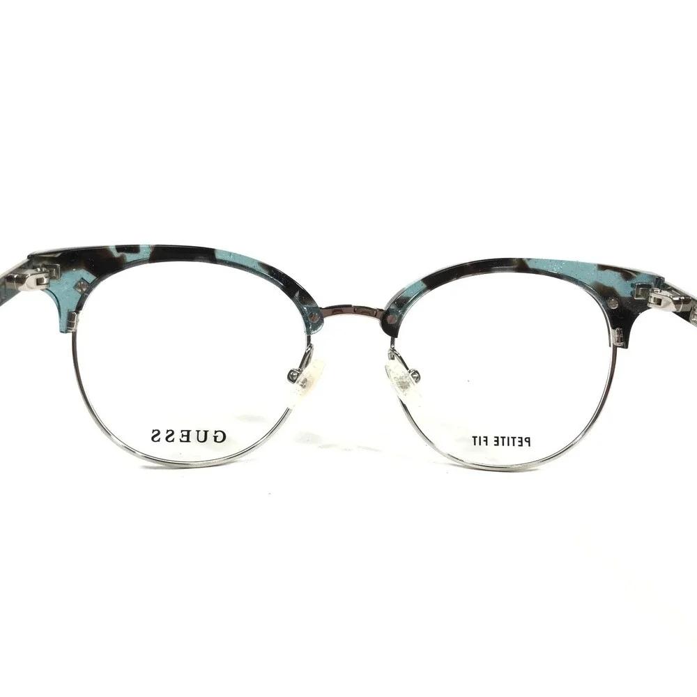 Guess Eyeglasses Frames GU2744 089 Black Blue Silver Silver Round 49-19-140